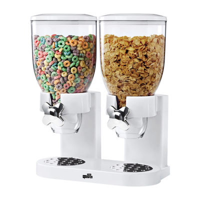 Honey Can Do White Double Dry Food Dispenser