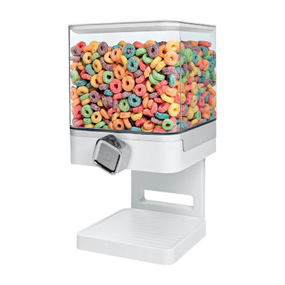 Honey Can Do White/Chrome Single Dry Food Dispenser