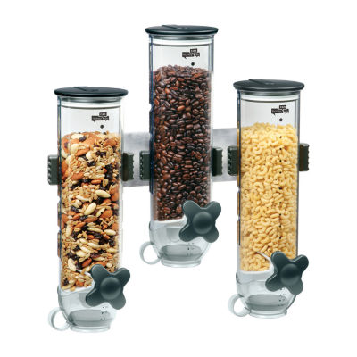 Honey Can Do Black/Clear Wall Mount Triple Dispenser