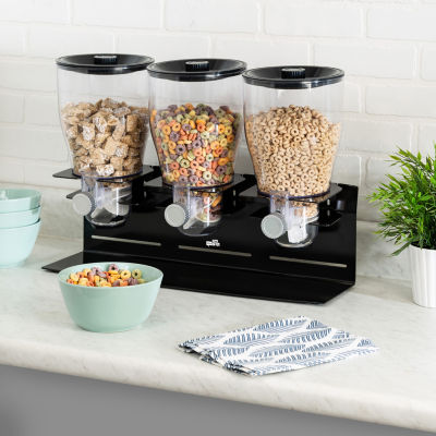 Honey Can Do Black Triple Dry Food Dispenser