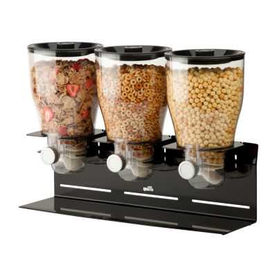 Honey Can Do Black Triple Dry Food Dispenser