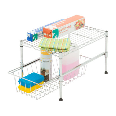 Honey Can Do Chrome Large Cabinet Organizer