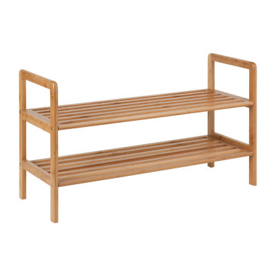 Honey Can Do Natural Bamboo 2-Tier Shoe Rack