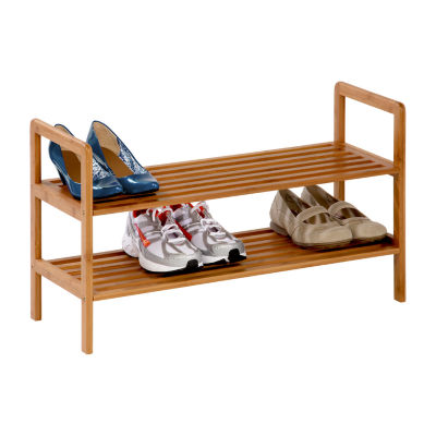 Honey Can Do Natural Bamboo 2-Tier Shoe Rack