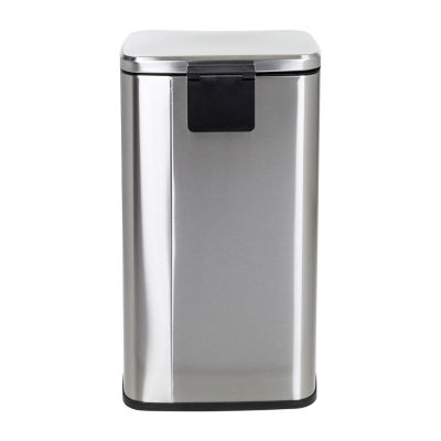 Silver 30L and 5L Stainless Steel Step Trash Cans (Set of 2)