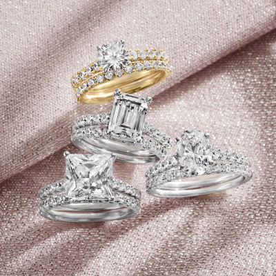 (G-H / Si1-Si2) Womens 4 CT. T.W. Lab Grown White Diamond 14K Gold Bridal Set