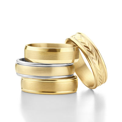  Mens 10K White Gold 6mm Band