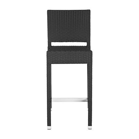 Bethel Patio Collection Bar Stool, One Size, Black