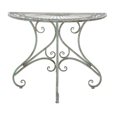 Annalise Patio Semi Circle Iron Console Table