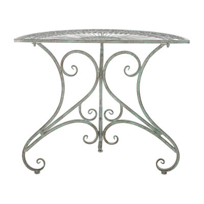 Annalise Patio Semi Circle Iron Console Table