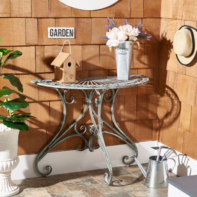 Annalise Patio Semi Circle Iron Console Table