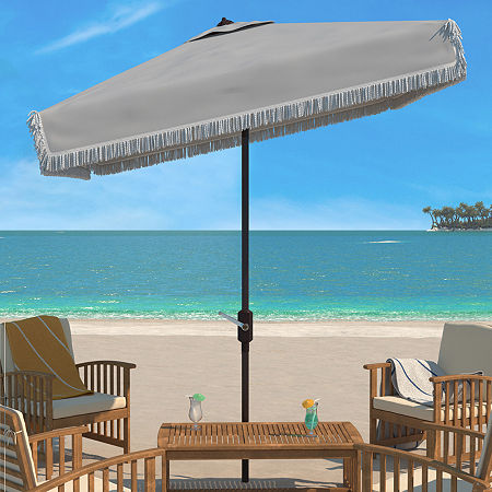 Milan Fringe Collection Patio Umbrella, One Size, Gray