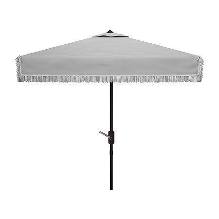 Milan Fringe Collection Patio Umbrella, One Size, Gray