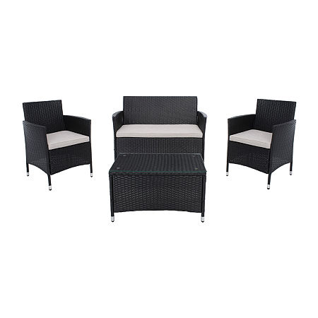 Bandele Patio 4-pc Conversation Set, One Size, Black