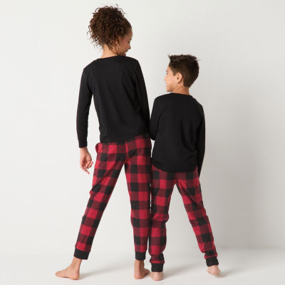 North Pole Trading Co. Unisex Microfleece Crew Neck Long Sleeve 2-pc. Pant Pajama Set