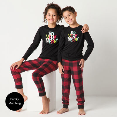 North Pole Trading Co. Unisex Microfleece Crew Neck Long Sleeve 2-pc. Pant Pajama Set