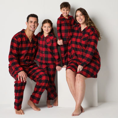 North Pole Trading Co. Mens Adaptive Flannel Long Sleeve 2-pc. Pant Pajama Set