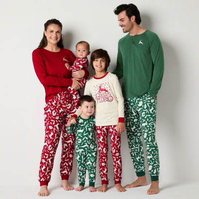 North Pole Trading Co. Womens Tall Crew Neck Long Sleeve 2-pc. Pant Pajama Set