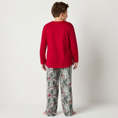 North Pole Trading Co. Unisex Husky Crew Neck Long Sleeve 2-pc. Pant Pajama Set