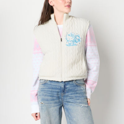 Hello Kitty  Snow Angel Knit Vest Hello Kitty Womens Soft Shell Vests Juniors
