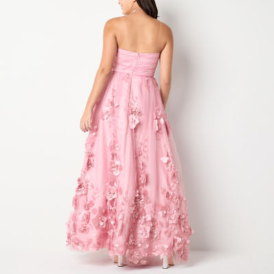 by&by Womens Juniors Sleeveless Floral Ball Gown