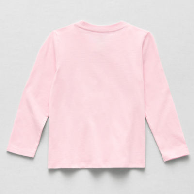 Toddler Girls Crew Neck Long Sleeve Graphic T-Shirt