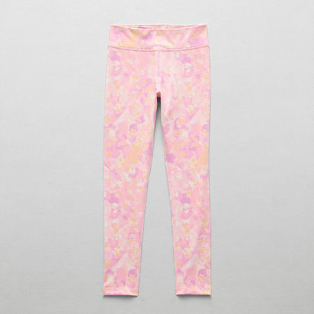 Xersion Little & Big Girls High Rise Skinny Full Length Leggings, X-large (16), Pink