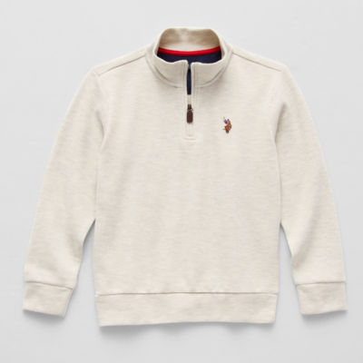 U.S. Polo Assn. Little & Big Boys Long Sleeve Quarter-Zip Pullover