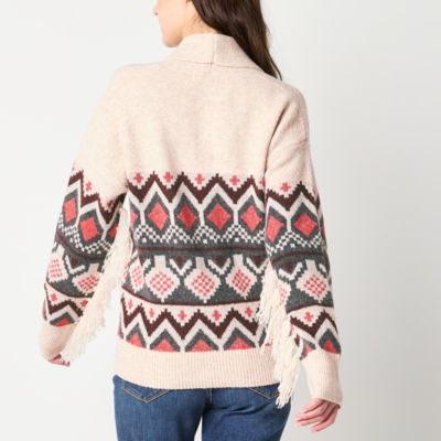 Frye and Co. Fairisle Womens Long Sleeve Button Cardigan