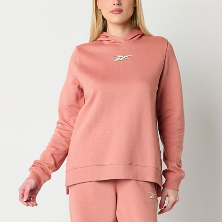 Reebok Womens Fleece Long Sleeve Hoodie, X-large, Pink