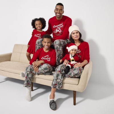 North Pole Trading Co. Womens Maternity Crew Neck Long Sleeve 2-pc. Matching Family Pajama Sets
