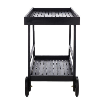 Renzo Patio Collection Wood-Top Serving Carts