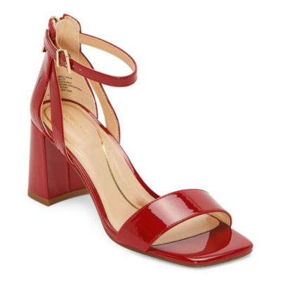 Liz Claiborne Harnie Womens Round Open Toe Block Heel Pumps