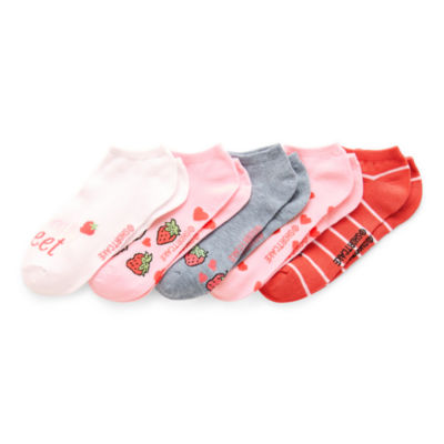 Strawberry Shortcake Womens Breathable Multi-Pack 5 Pair Strawberry Shortcake Low Cut Socks