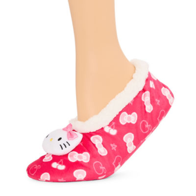 Pom Head Womens 1 Pair Hello Kitty Slipper Socks