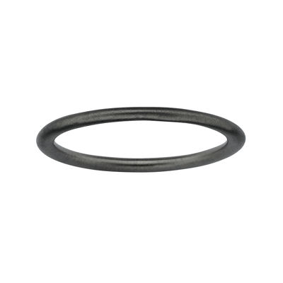 Personally Stackable Black Sterling Silver Stackable 1.5mm Satin Ring