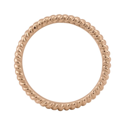 Personally Stackable 18K Rose Gold Over Sterling Silver 3.5mm Twisted Ring