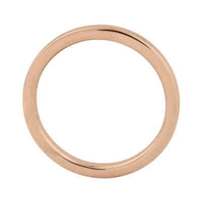 Personally Stackable 18K Rose Gold Over Sterling Silver 3.5mm Square-Edge Ring