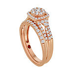 5/8 CT. T.W. Diamond 10K Rose Gold Bridal Ring Set