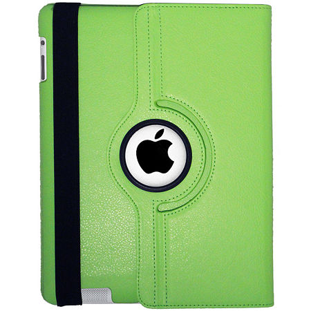 Natico Faux Leather 360° Degree Rotating Case For IPad, One Size, Green