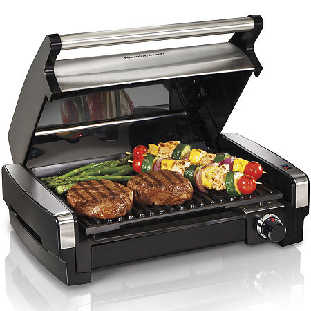 Hamilton Beach Searing Grill With Removable Lid, One Size, Black