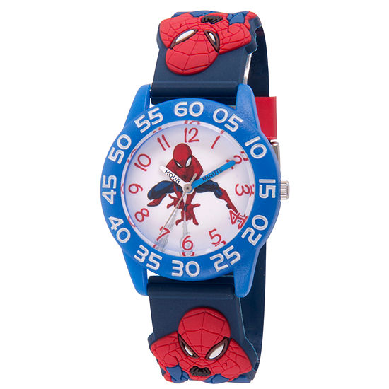 Avengers Marvel Spiderman Boys Blue Strap Watch Wma000168