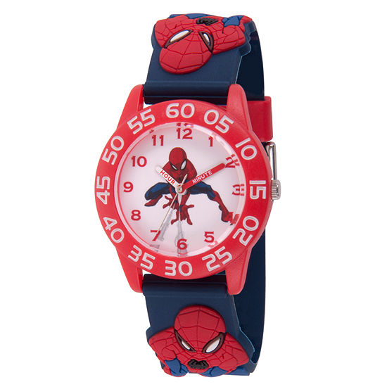 Marvel Spiderman Boys Blue Strap Watch Wma000171