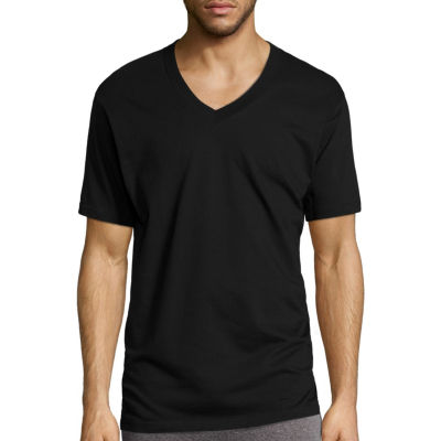 Stafford Heavyweight Mens 3 Pack Short Sleeve V Neck TShirt Big, Color