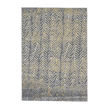 Weave And Wander Amaya Chevron Indoor Rectangular Area Rugs, One Size, Gray