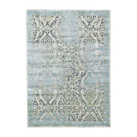 Weave And Wander Daniella Rectangular Rugs & Floor Coverings Indoor Paisley Accent Rugs, One Size, Blue