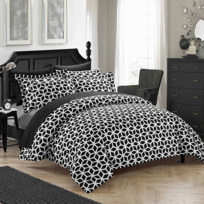 Chic Home Everly Green 3 Piece Reversible Floral Duvet Cover Set Bedding