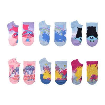 Trolls World Tour Girls No Show Socks, 6-Pack 