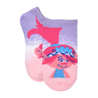 Big Girls 6 Pair Trolls Multi-Pack No Show Socks