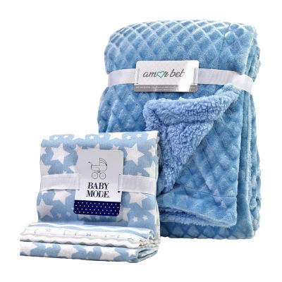 3 Stories Trading Company Baby Plush Blanket And Flannel Blankets